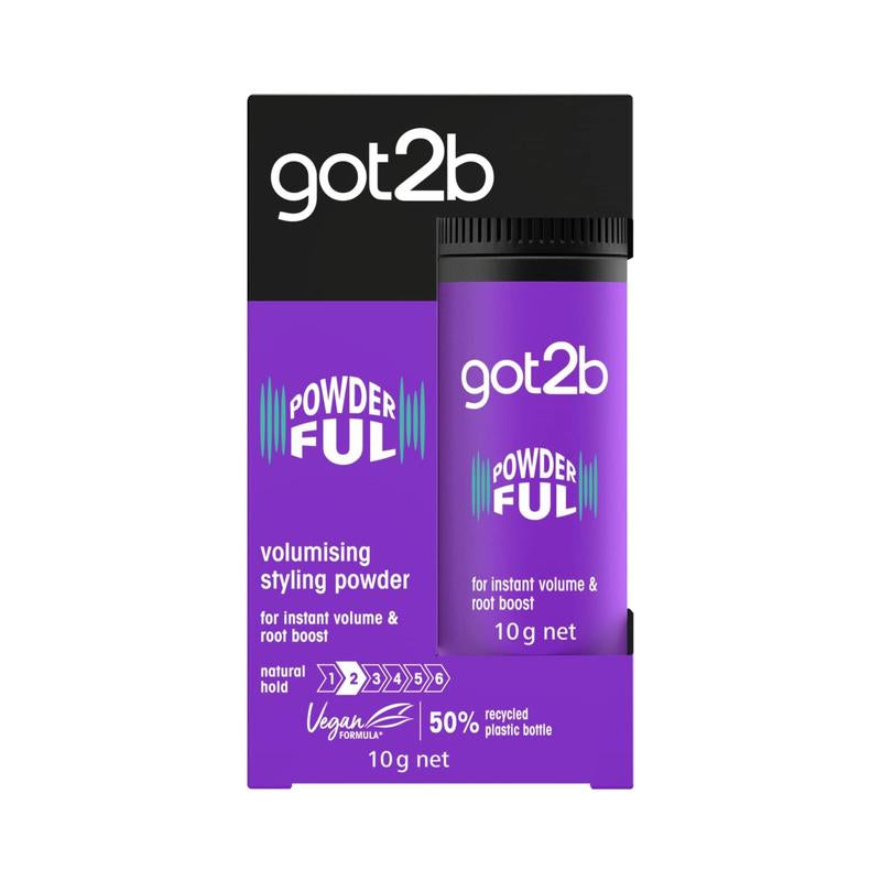 Got2B Schwarzkopf Powder'Ful Unisex Root Hair Styling Powder, for Instant Volume and Root Boost, Vegan, 10G