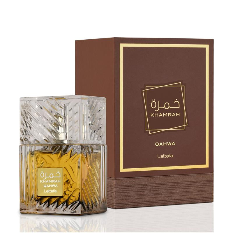 Lattafa Khamrah Qahwa for Unisex Eau De Parfum Spray, 3.4 Ounce