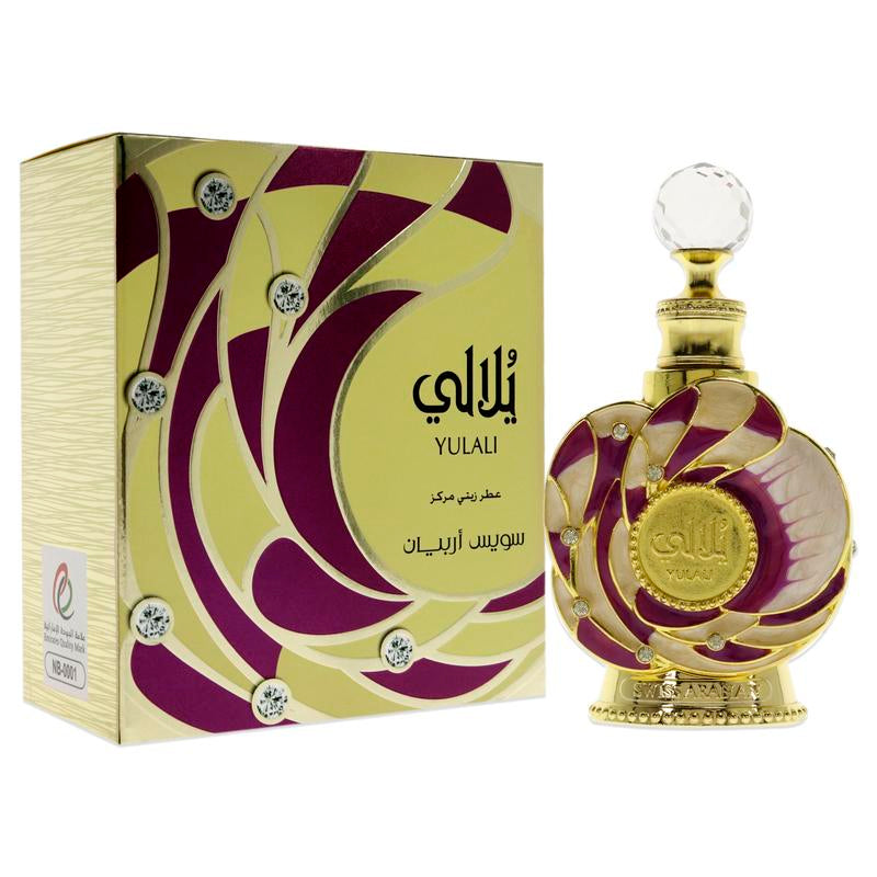 Swiss Arabian Yulali for Women - 0.5 Oz Parfum Oil, Fragrances, Sandalwood & Vanilla Base,Winter Perfume Oil,Nourishing,Long Lasting
