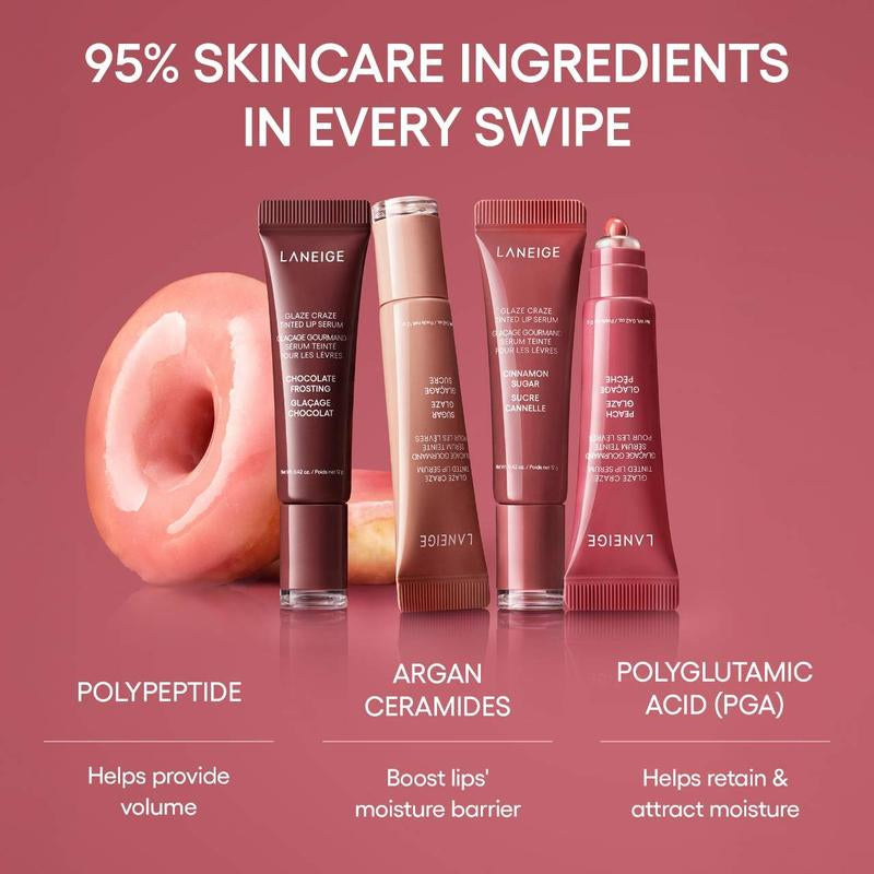 LANEIGE Glaze Craze Tinted Polypeptide Lip Serum Cinnamon Sugar Mauve Pink - Soften Your Lips with This Unique Formula