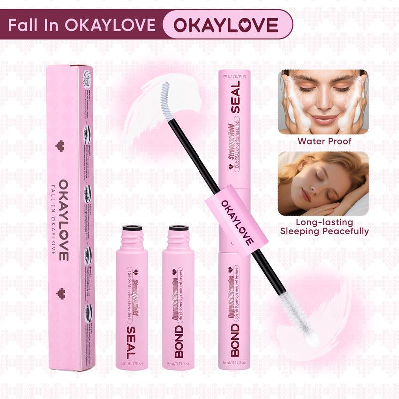 OKAYLOVE Bunny | Bunny Lite Lash Clusters Kit Mang Lash Extension Kit Lightweight Eyelashes Clusters with Waterproof Long-Lasting Lash Bond and Seal,Tweezers and Remover for DIY Eyelash at Home Easily, Natural Makeup Girl Gifts