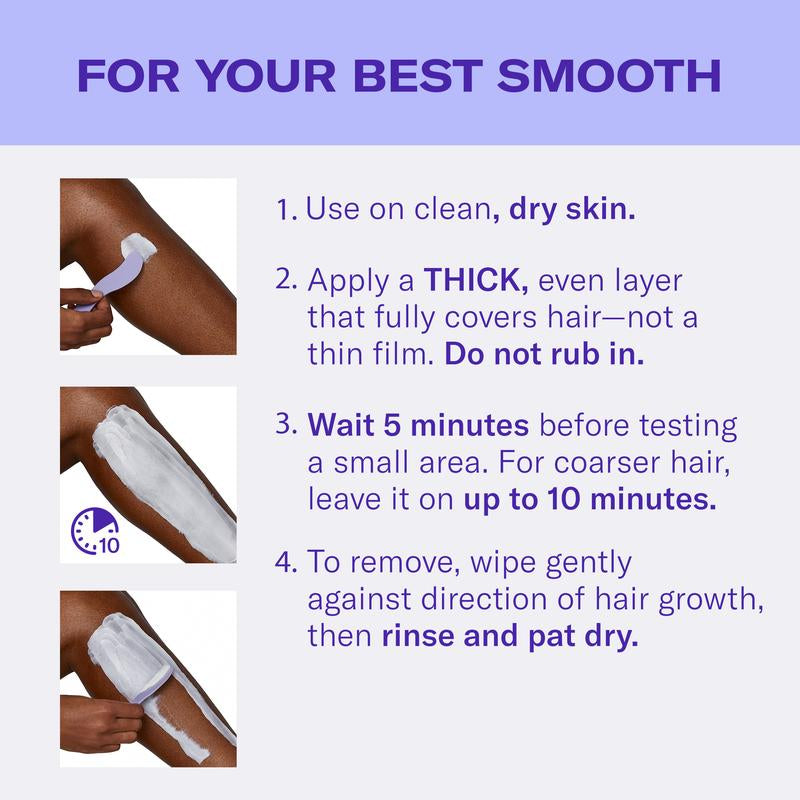 Flamingo Body Hair Removal Cream - Gentle Formula - 200Ml - Iris & Suede Scented - Safe up to 7 Days - Includes Spatula for Touch-Free Application