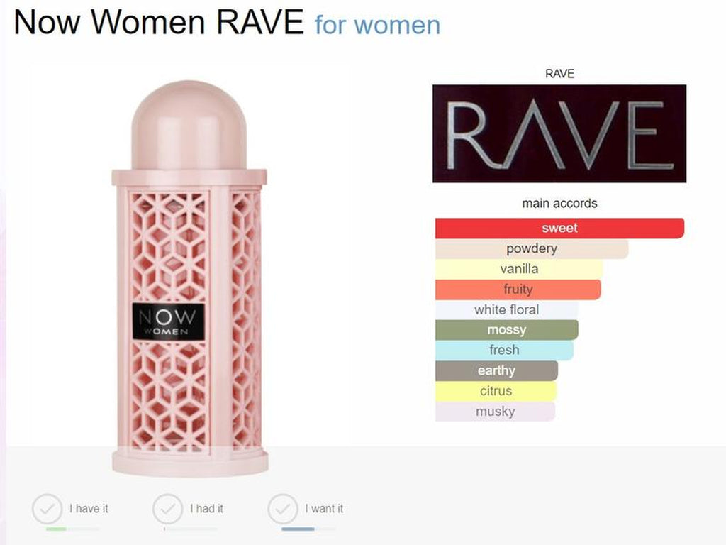 Lattafa Rave NOW Women EDP - 100Ml (3.4Oz) Long Lasting Women’S Vanilla and Floral Perfume Scent Scented I Got You Vanilla