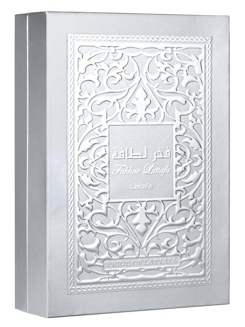 Lattafa Fakhar Platin Eau De Parfum for Men – 100Ml | Spicy Woody Fragrance with Bergamot, Ginger & Sandalwood | Bold, Modern Scent | Long Lasting Arabic Perfume