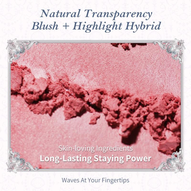 Flower Knows Shell'S Jewel Collection Silk Satin Blush, Natural Cheeks Radiant Glow Finish, Smooth, Blendable Powder, Long-Lasting for High-Pigment Color, Summer Gift, Makeup Beauty Cosmetics