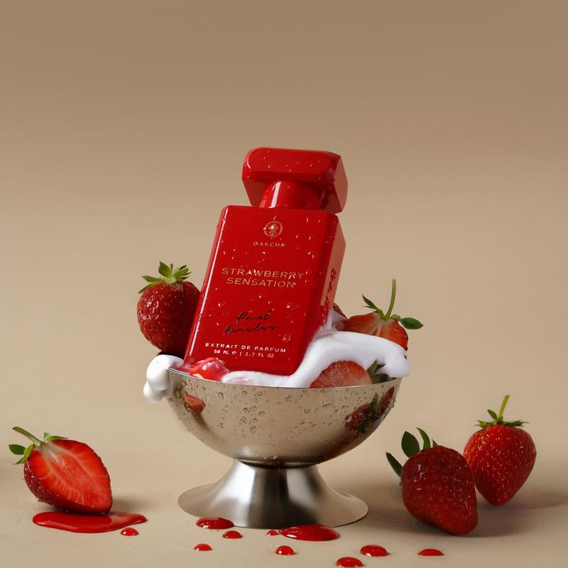 Strawberry Sensation – Fruity Floral Gourmand Extrait De Parfum | Juicy Strawberry & Vanilla Buttercream | Unisex Fragrance