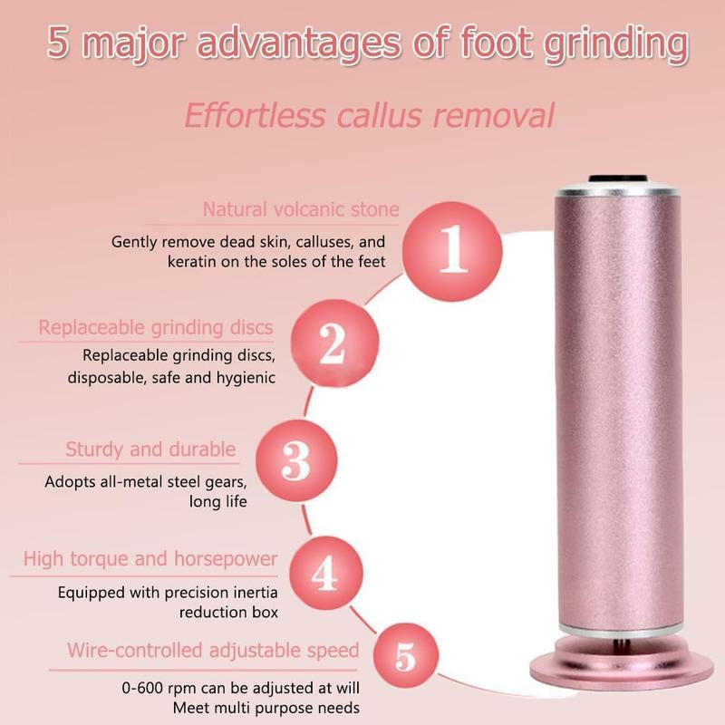 Electric Foot Callus Remover,Christmas Gift,With 60Pcs Sanding Disc,Electric Speed Adjustable Foot File for Dead Skin Cracked Skin Calluses for Men and Women Father'S Day Gift Black Manicure Nail Care Nail Drill Machine Nail Drill