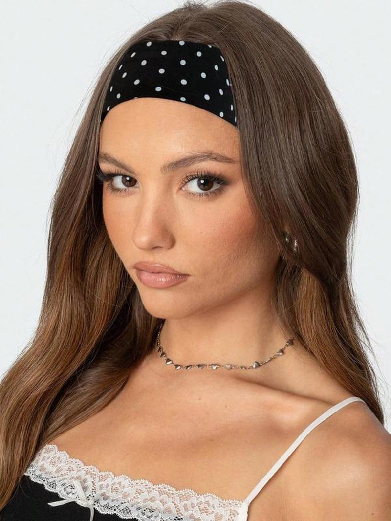 Polka Dot Pattern Hair Band, Casual Simple Hair Accessories for Women & Girls, Minimalist Headwear Suitable for Thick Hair