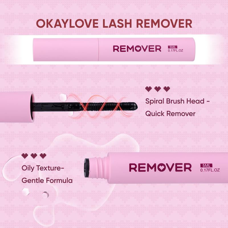 OKAYLOVE Bunny | Bunny Lite Lash Clusters Kit Mang Lash Extension Kit Lightweight Eyelashes Clusters with Waterproof Long-Lasting Lash Bond and Seal,Tweezers and Remover for DIY Eyelash at Home Easily, Natural Makeup Girl Gifts