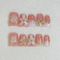 Nailluna |Twin Set Offer Collection | 2 Designs | Uniqueflared Shape |Handmade Press Ons | Cute, Thick, Durable Nail Art Gift Set | Sparkly Studded Rhinestone | Spakly Rhinestones