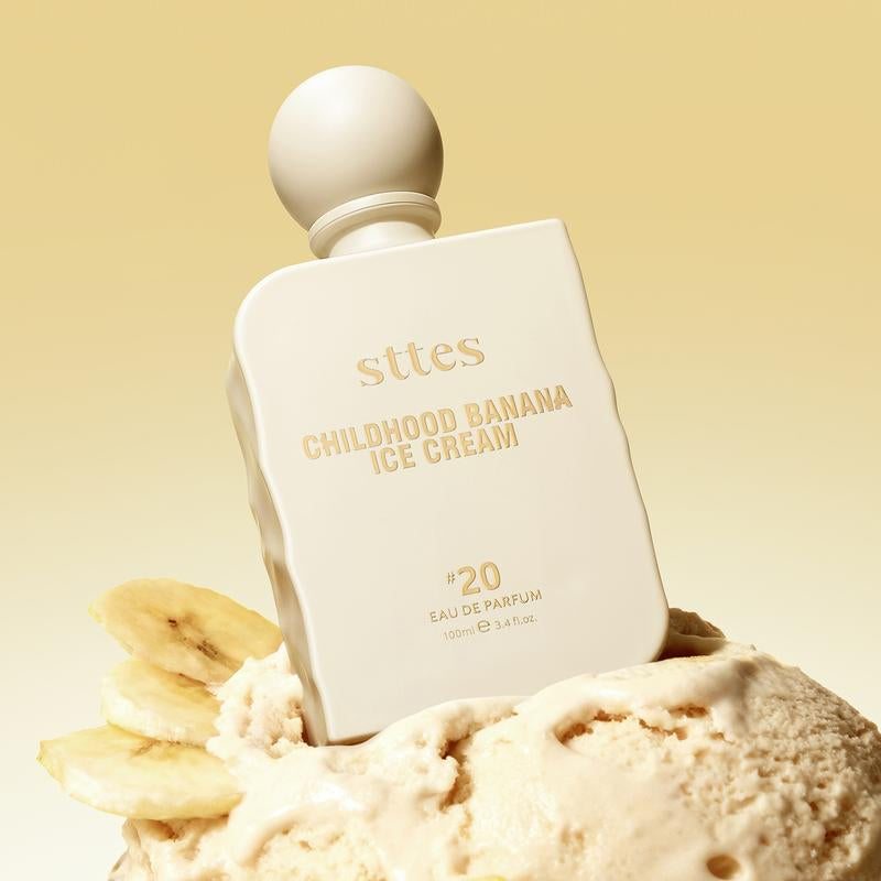Sttes #20 Childhood Banana Ice Cream Memories Perfume for Women – Gourmand Eau De Parfum with Banana Ice Cream, Caramel & Vanilla, 100Ml / 3.4 Fl Oz