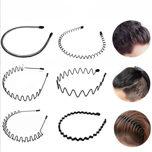 6 Count Metal Hair Headband Wave Style Hoop Band Comb Sports Hairband Men Women Fathersdaygifts Zigzagheadband Twists