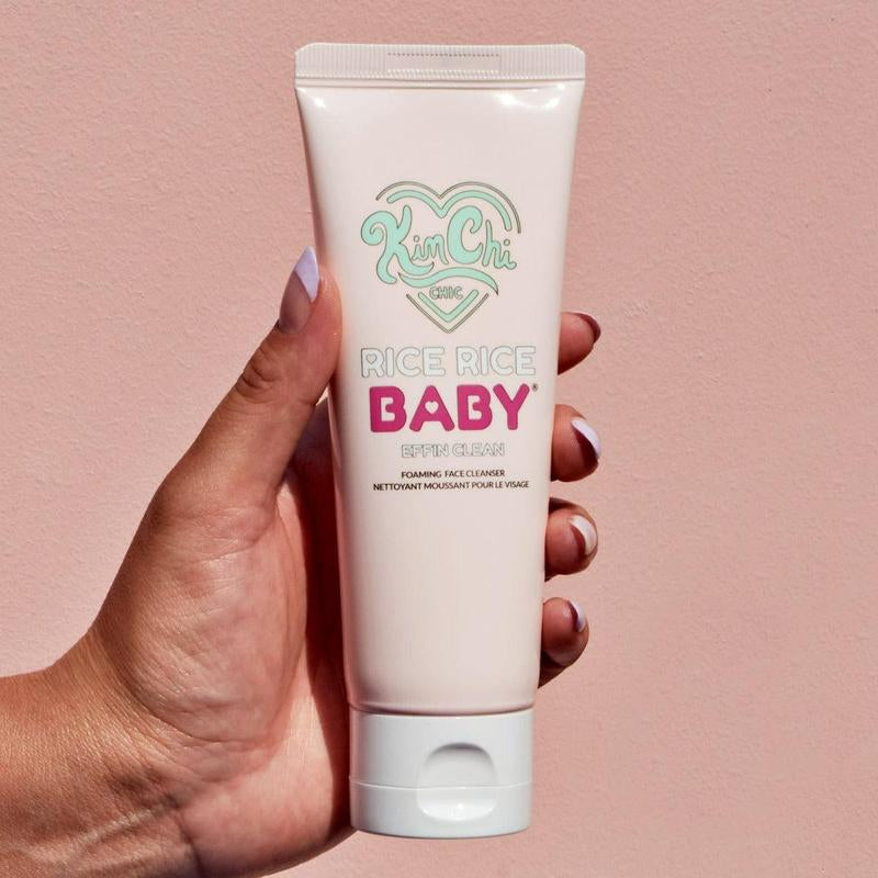 Kimchi Chic Beauty Rice Rice Baby Foaming Makeup Removing Cleanser: Light Fragrance, Collagen, Facial Wash, Soothing Skincare Cleansing