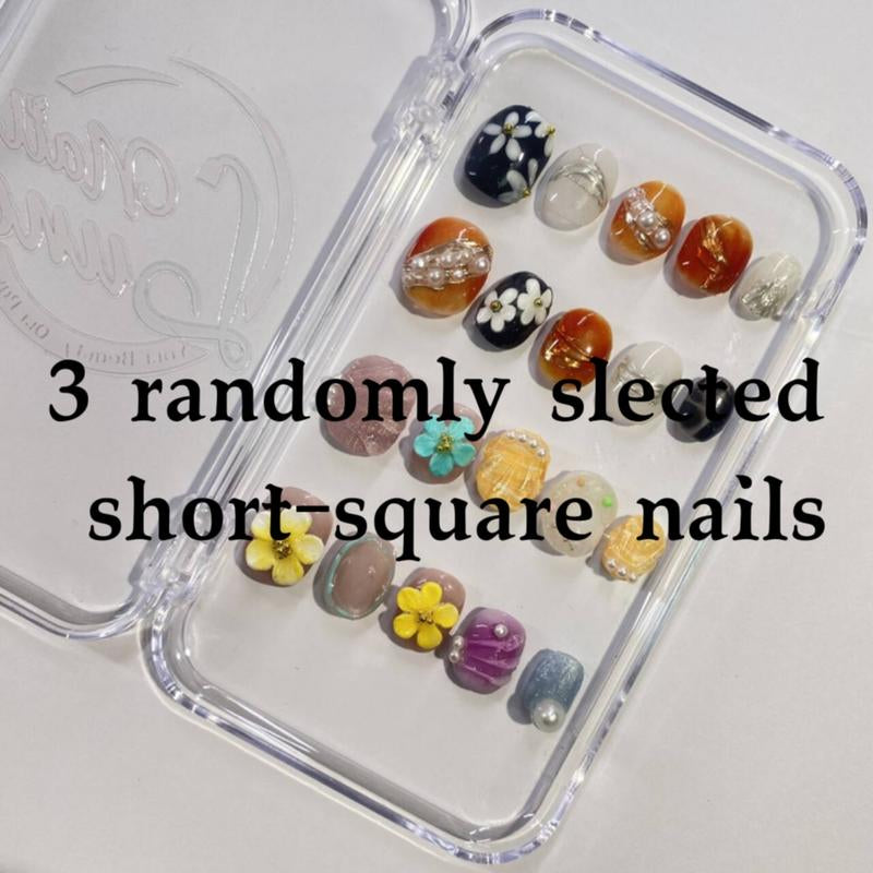 Nailluna |Twin Set Offer Collection | 2 Designs | Uniqueflared Shape |Handmade Press Ons | Cute, Thick, Durable Nail Art Gift Set | Sparkly Studded Rhinestone | Spakly Rhinestones