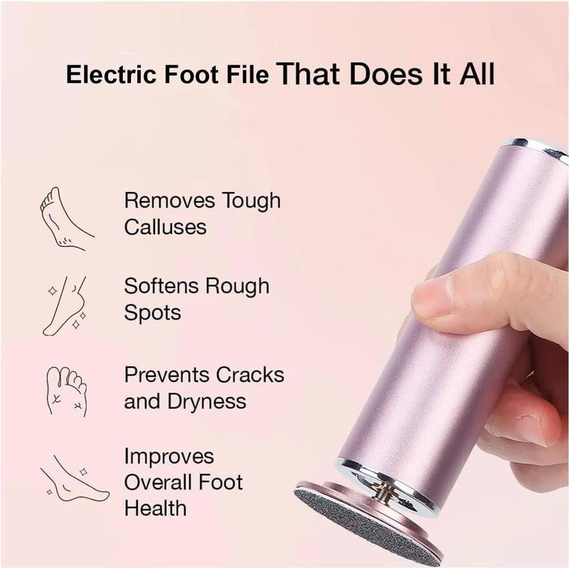 Electric Foot Callus Remover,Christmas Gift,With 60Pcs Sanding Disc,Electric Speed Adjustable Foot File for Dead Skin Cracked Skin Calluses for Men and Women Father'S Day Gift Black Manicure Nail Care Nail Drill Machine Nail Drill