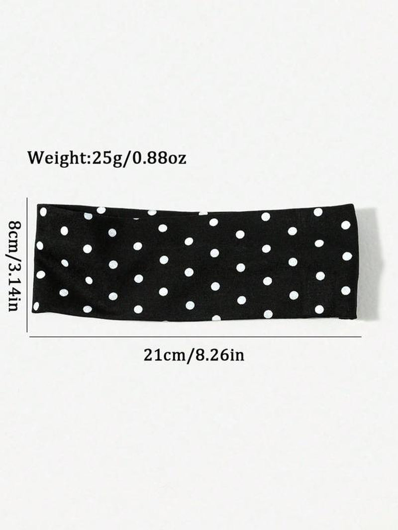 Polka Dot Pattern Hair Band, Casual Simple Hair Accessories for Women & Girls, Minimalist Headwear Suitable for Thick Hair