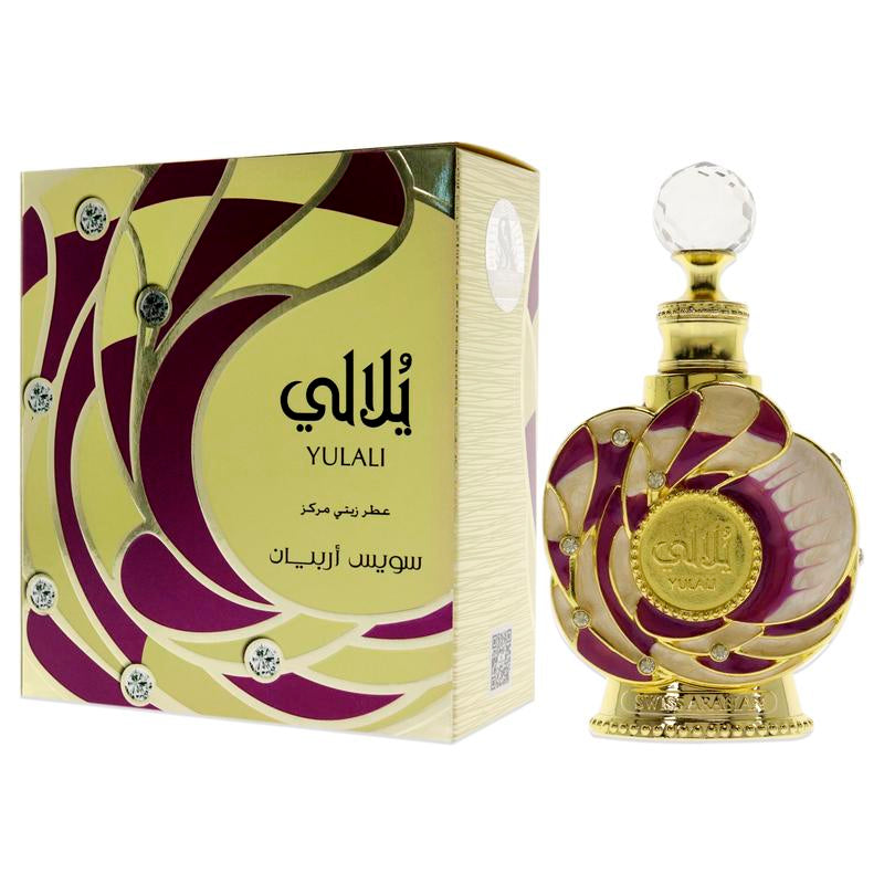 Swiss Arabian Yulali for Women - 0.5 Oz Parfum Oil, Fragrances, Sandalwood & Vanilla Base,Winter Perfume Oil,Nourishing,Long Lasting