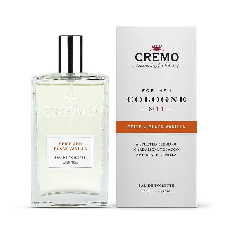 Cremo Spice & Black Vanilla Cologne Spray, Vanilla, 3.4 Fl Oz Perfume