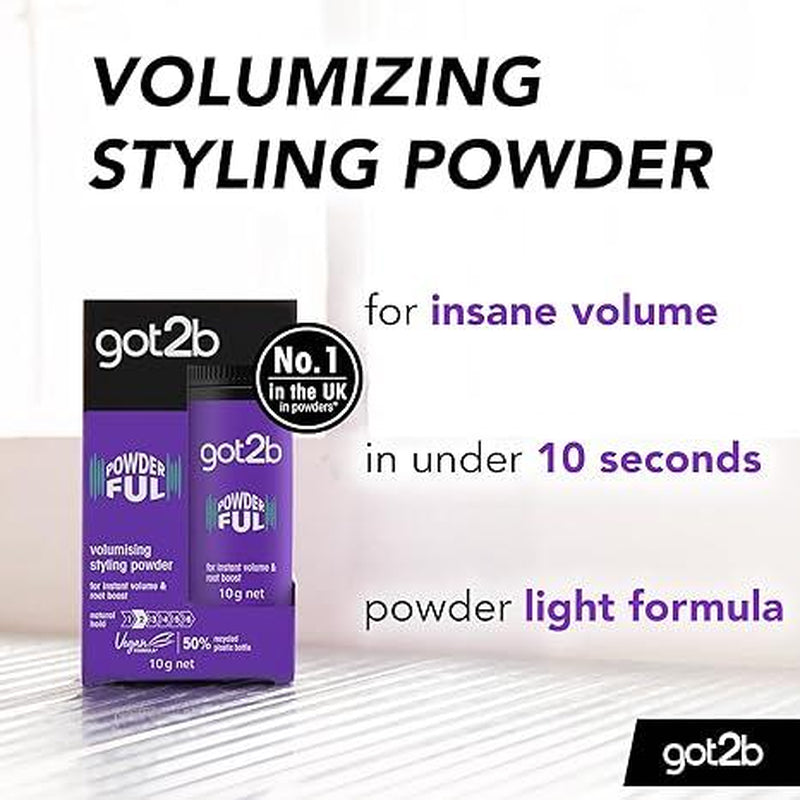 Got2B Schwarzkopf Powder'Ful Unisex Root Hair Styling Powder, for Instant Volume and Root Boost, Vegan, 10G