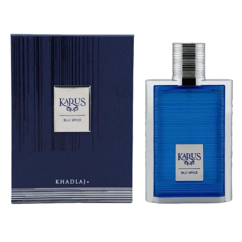 Khadlaj Karus Blu Spice for Unisex Eau De Parfum Spray, 3.4 Ounce