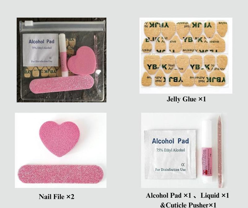 Nailluna |Twin Set Offer Collection | 2 Designs | Uniqueflared Shape |Handmade Press Ons | Cute, Thick, Durable Nail Art Gift Set | Sparkly Studded Rhinestone | Spakly Rhinestones