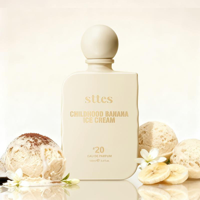 Sttes #20 Childhood Banana Ice Cream Memories Perfume for Women – Gourmand Eau De Parfum with Banana Ice Cream, Caramel & Vanilla, 100Ml / 3.4 Fl Oz