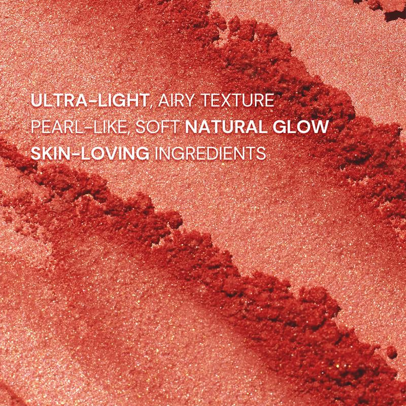 Flower Knows Shell'S Jewel Collection Silk Satin Blush, Natural Cheeks Radiant Glow Finish, Smooth, Blendable Powder, Long-Lasting for High-Pigment Color, Summer Gift, Makeup Beauty Cosmetics