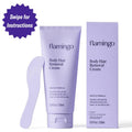 Flamingo Body Hair Removal Cream - Gentle Formula - 200Ml - Iris & Suede Scented - Safe up to 7 Days - Includes Spatula for Touch-Free Application