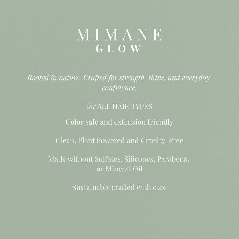 Mimane Glow – Growth & Strengthen Hair Oil | Lightweight Nourishing Formula | Jojoba, Babassu, Pumpkin Seed & Rosemary Oils + Vitamin E | for All Hair Types | 60 Ml Daily Haircare