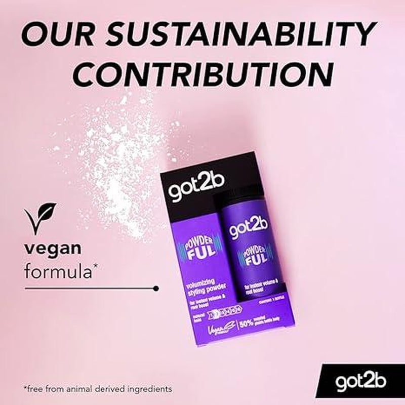 Got2B Schwarzkopf Powder'Ful Unisex Root Hair Styling Powder, for Instant Volume and Root Boost, Vegan, 10G