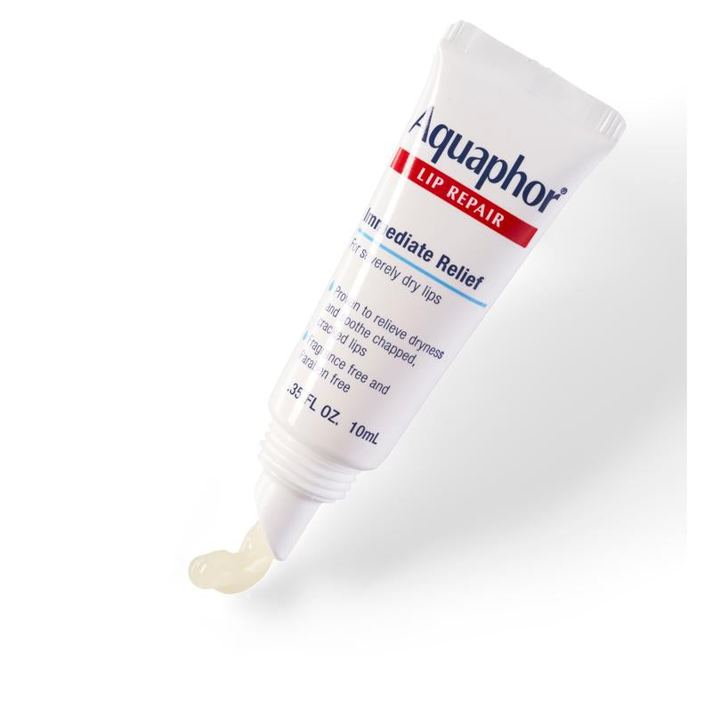 Aquaphor Lip Repair Ointment Moisturizing Lip Balm for Dry and Chapped Lips, 0.35 Fl Oz, Pack of 3