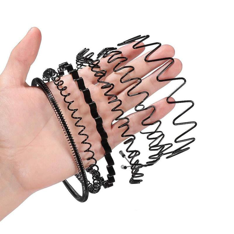 6 Count Metal Hair Headband Wave Style Hoop Band Comb Sports Hairband Men Women Fathersdaygifts Zigzagheadband Twists