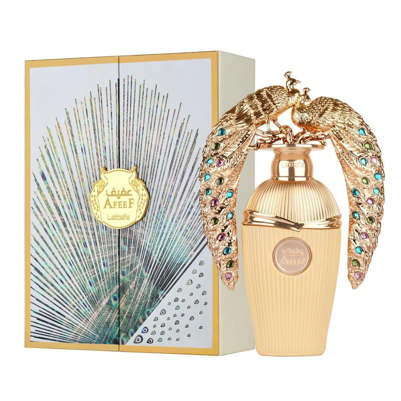 Lattafa Afeef for Unisex Eau De Parfum Spray, 3.4 Ounce