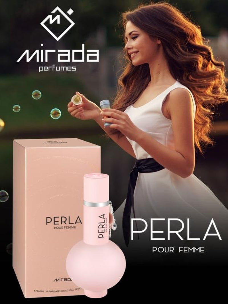 Mirada Perla Pour Femme 3.4 Oz (100 ML) Eau De Parfum | Elegant Sophisticated Fruity Floral Perfume for Women