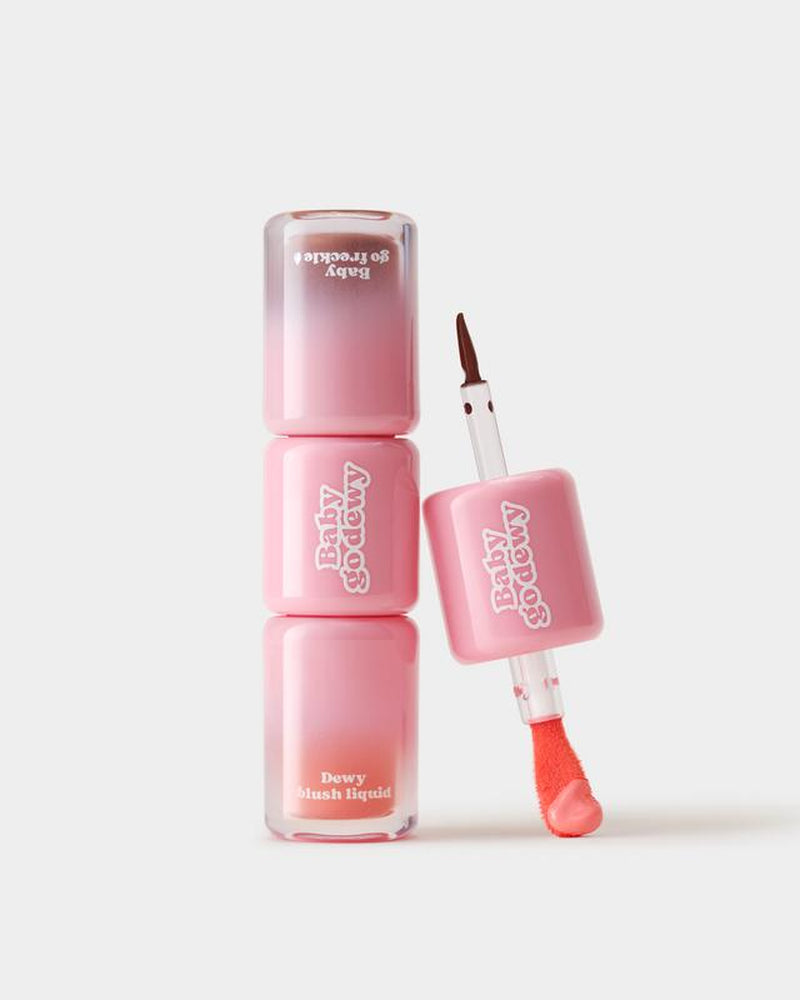 Baby Go Dewy 2 in 1 Freckblush Dual-Ended Water Resistant Freckle & Blush Liquid For