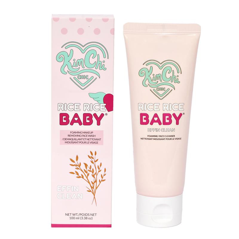 Kimchi Chic Beauty Rice Rice Baby Foaming Makeup Removing Cleanser: Light Fragrance, Collagen, Facial Wash, Soothing Skincare Cleansing