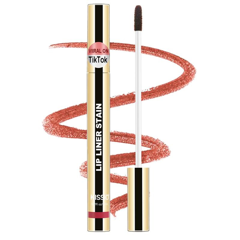 KISSIO Lip Stain ,Peel off Lip Liner Stain and Lip Care Oil,Transfer Proof,Long Lasting and Waterproof Lip Tint,Matte Finsh,Lip Combo,