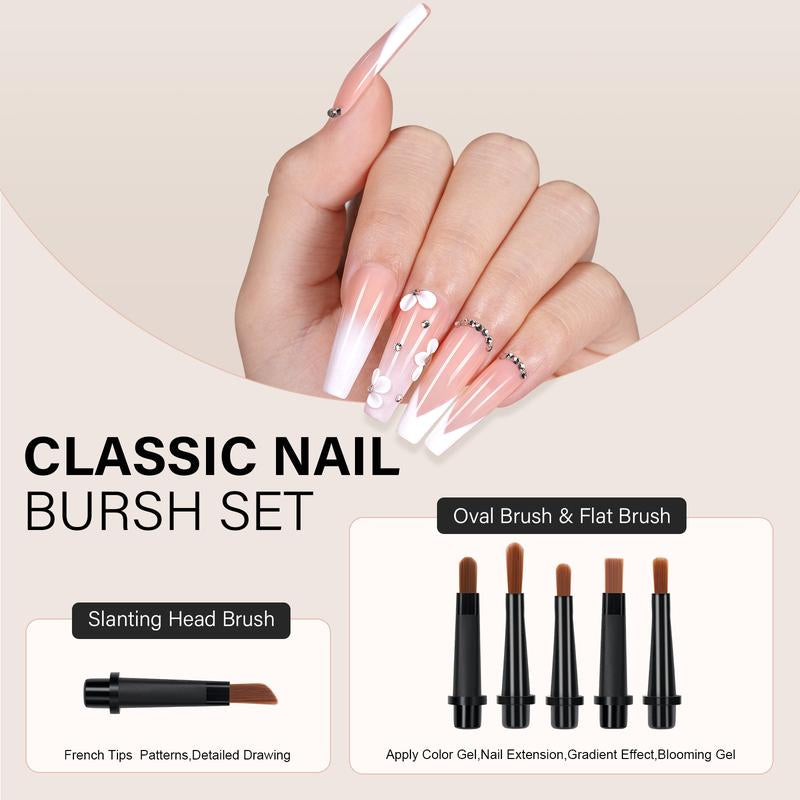 Aillsa Nail Art Brush Set with 12Pcs Replaceable Tips – Multifunctional Nail Brushes for DIY Nail Art Design Gel Nail Brush for Gel X Nail Liner Brush Salon Ideal Gift for Girls Polish Manicure Cutics Cosmetic #Tiktokshopblackfriday