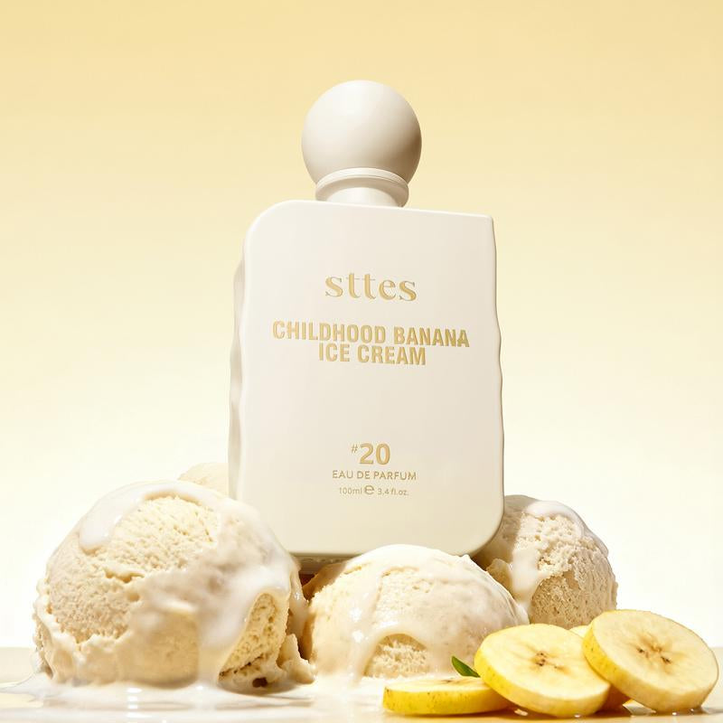 Sttes #20 Childhood Banana Ice Cream Memories Perfume for Women – Gourmand Eau De Parfum with Banana Ice Cream, Caramel & Vanilla, 100Ml / 3.4 Fl Oz