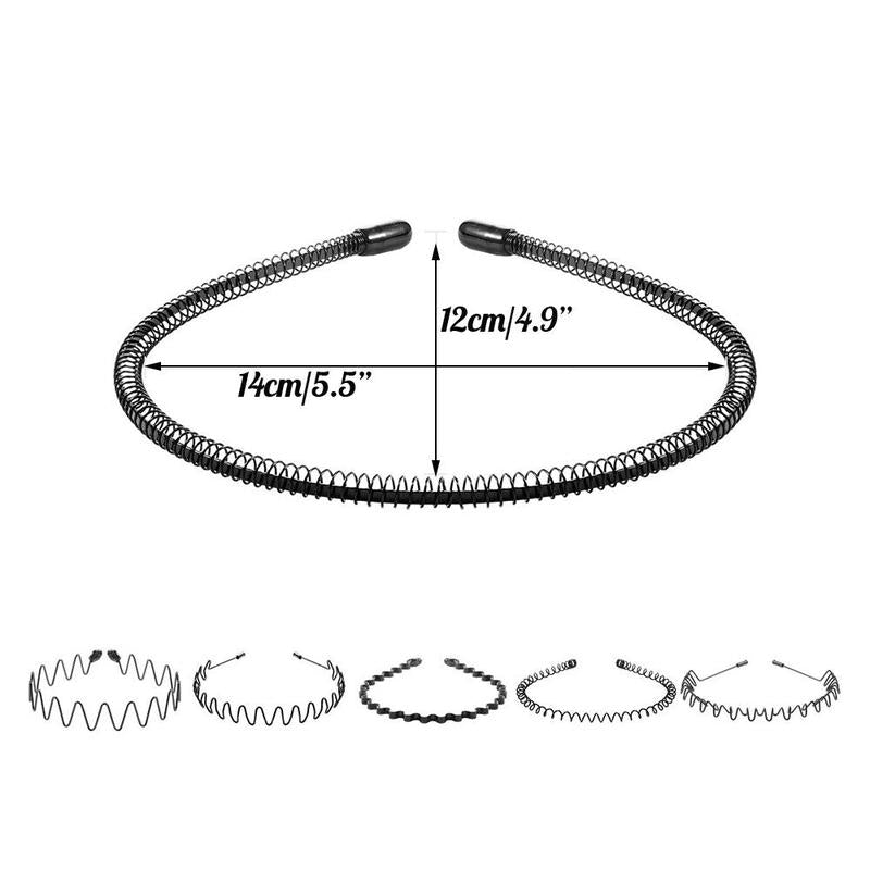 6 Count Metal Hair Headband Wave Style Hoop Band Comb Sports Hairband Men Women Fathersdaygifts Zigzagheadband Twists