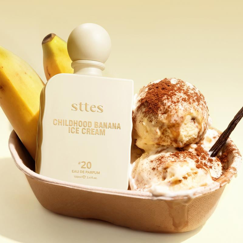 Sttes #20 Childhood Banana Ice Cream Memories Perfume for Women – Gourmand Eau De Parfum with Banana Ice Cream, Caramel & Vanilla, 100Ml / 3.4 Fl Oz